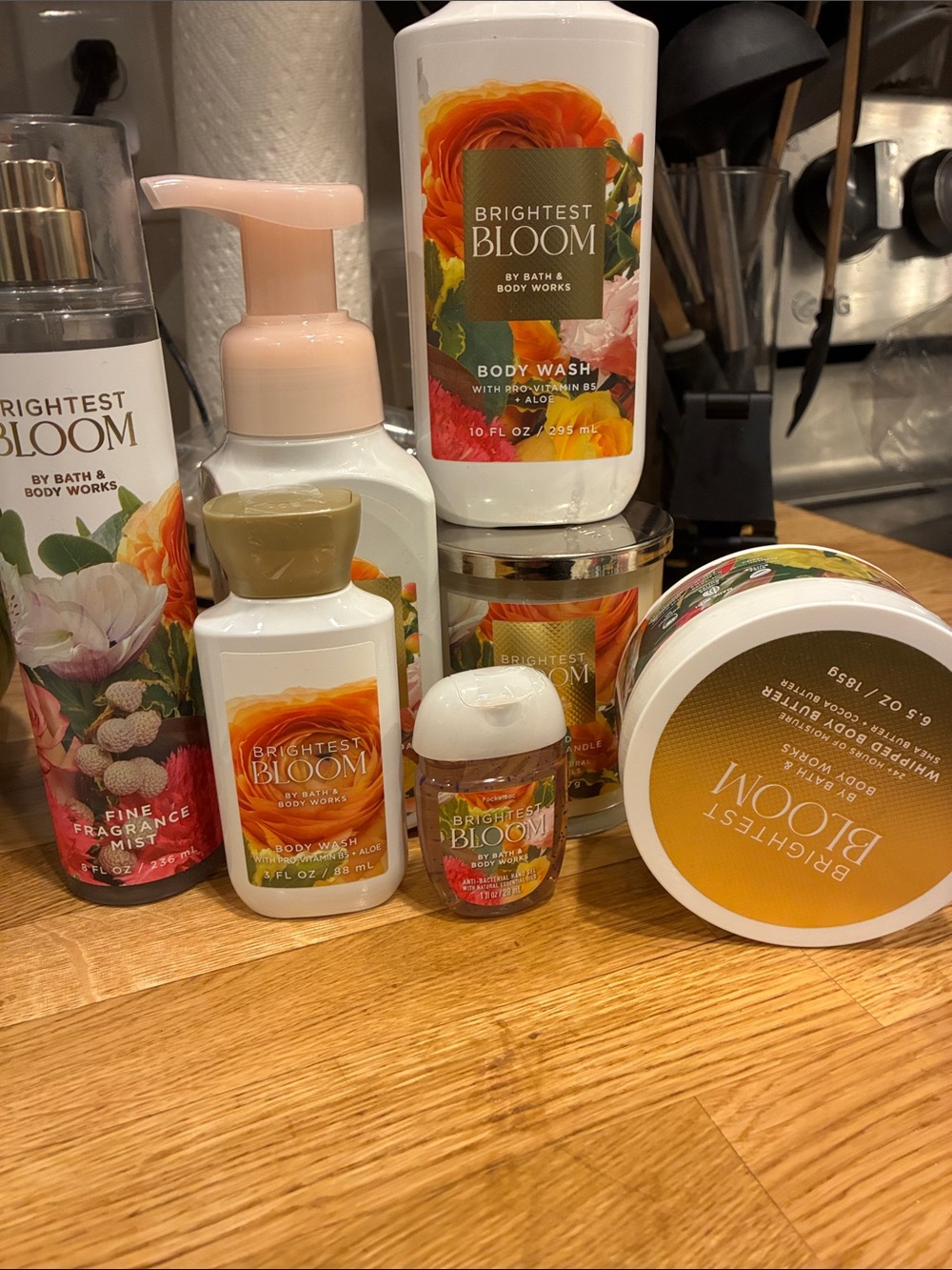Bath & Body Works Brightest Bloom White & Pink Floral Body Care Set
